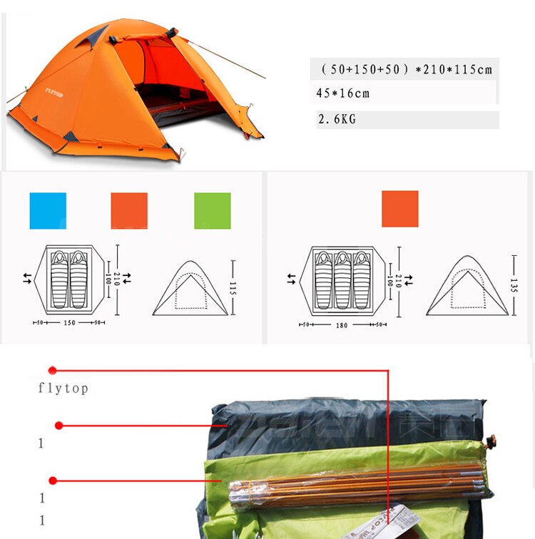 Cheap Goat Tents 2 Person Camping Tent, Double Layer Waterproof 3 Season 2 Person Backpacking Tent, Tents for Camping Tents 